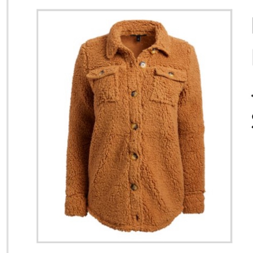 Derek Heart Tan Sherpa Jacket